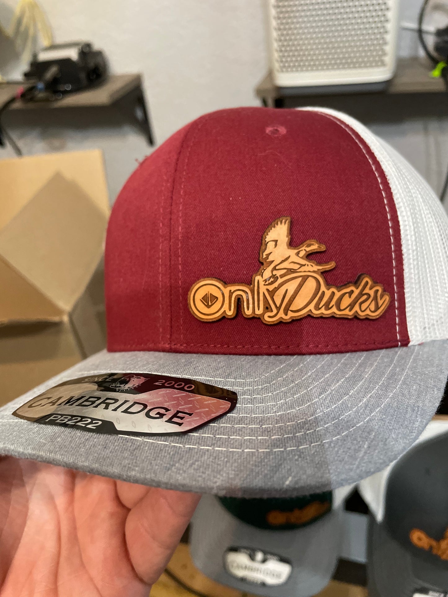 Only Ducks Leather Patch Trucker Hat