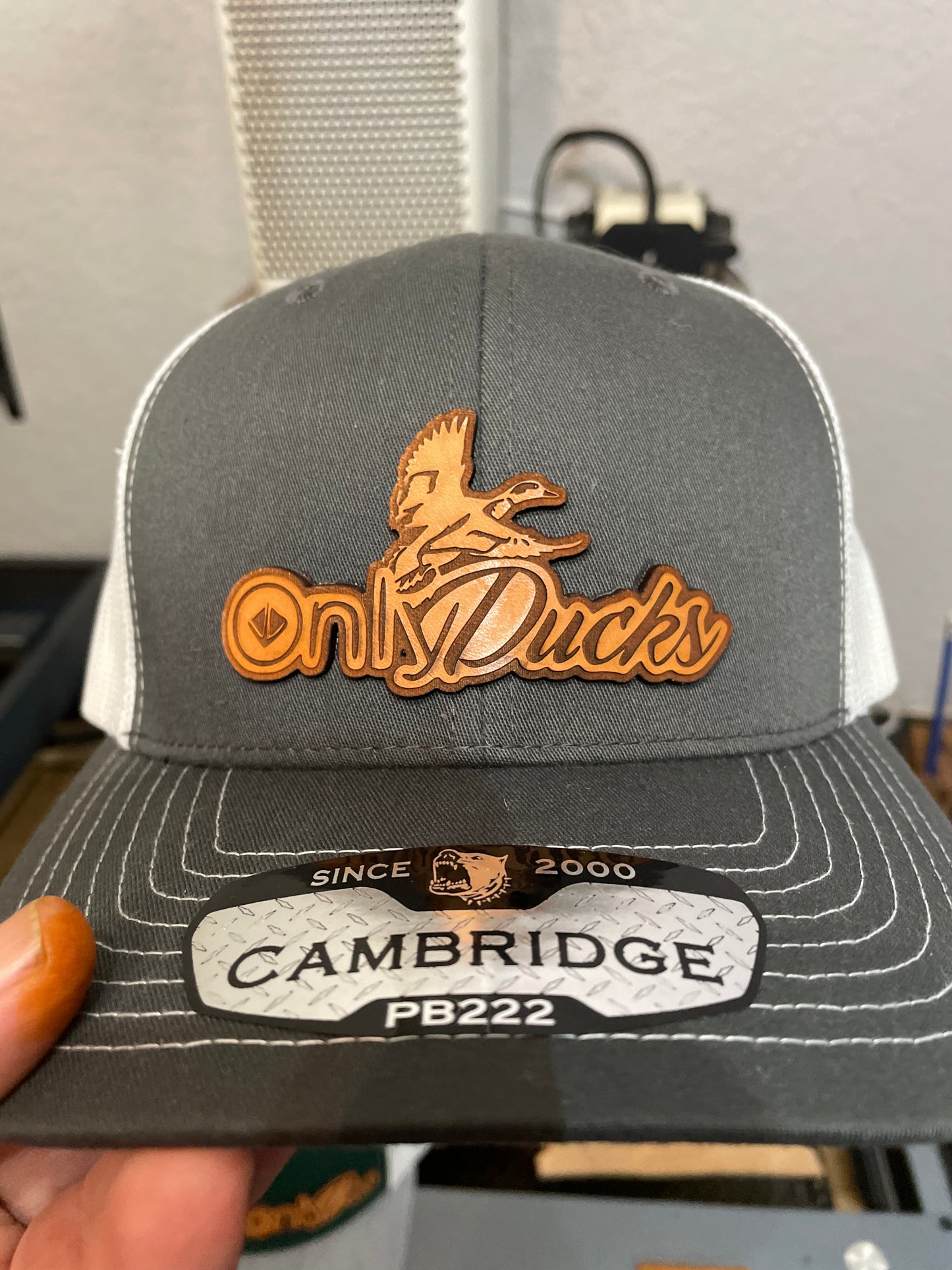 Only Ducks Leather Patch Trucker Hat