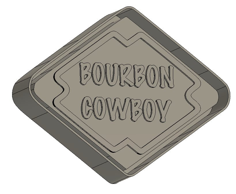 Bourbon Cowboy Silicone Mold for Freshies, Soap, Ice, Resin, and more
