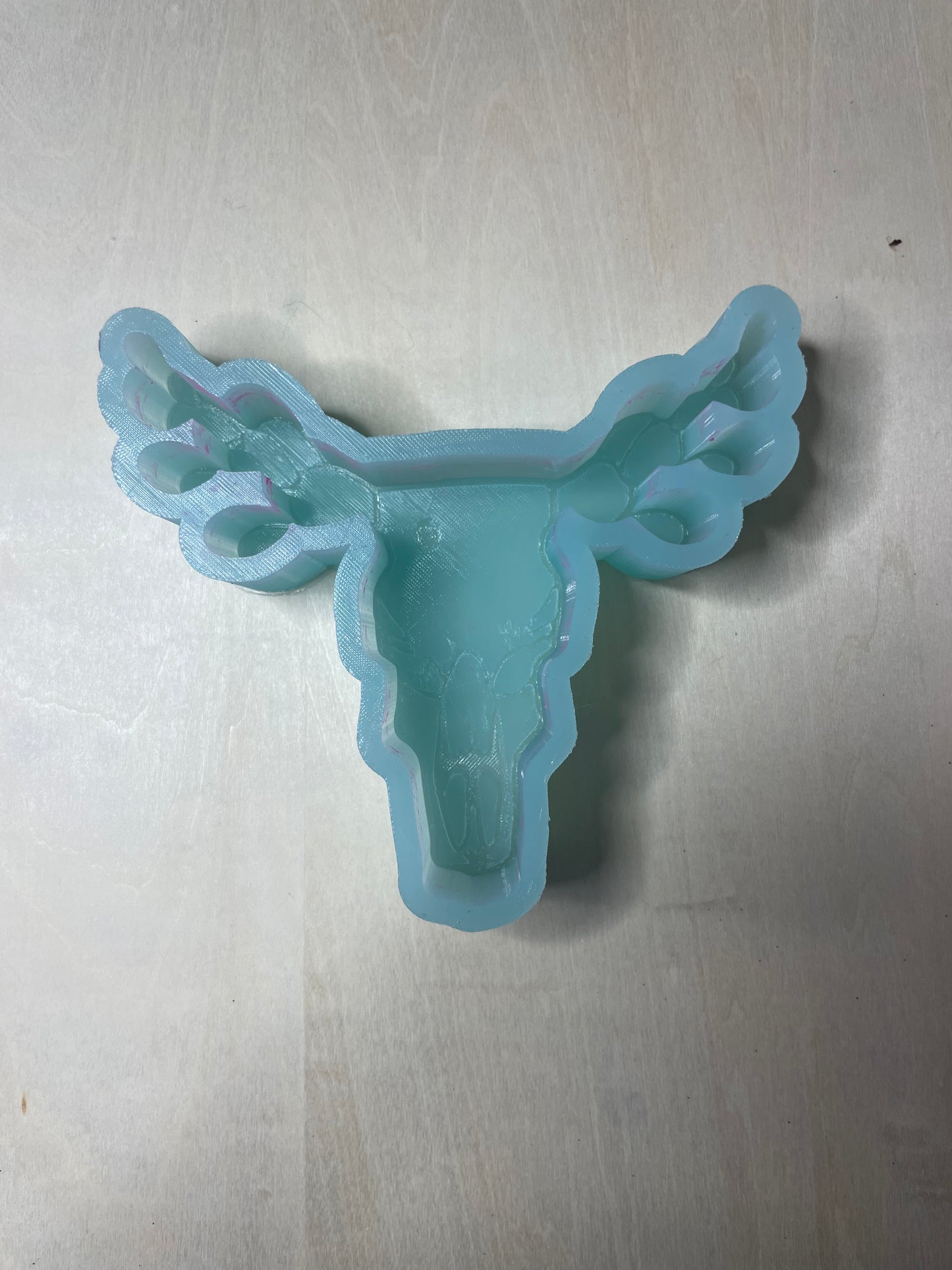 Bull Skull with Cactus Horns Mold for Freshies, Soap, Ice, Resin, etc.