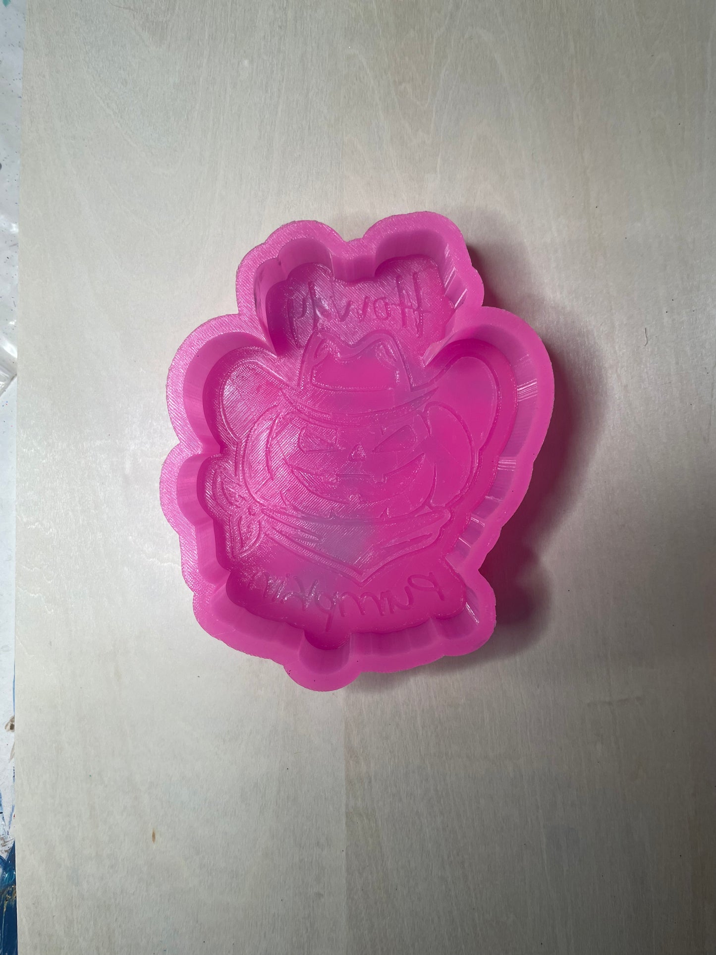 Howdy Pumpkin in Cowboy Hat Mold for Freshies, Soap, Ice, Resin, etc.