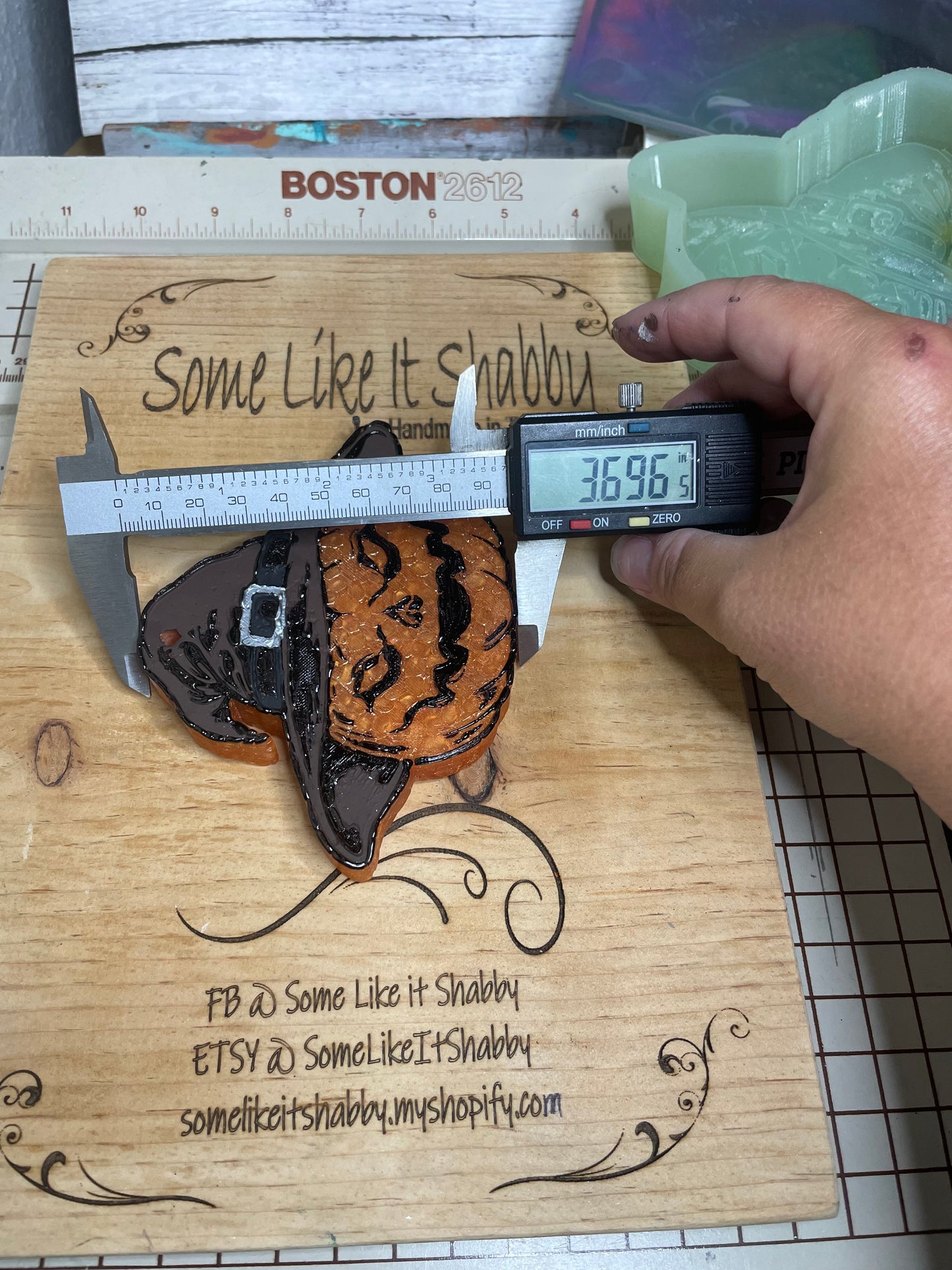 Creepy Pumpkin in Witch Hat Mold for Freshies, Soap, Ice, Resin, etc.