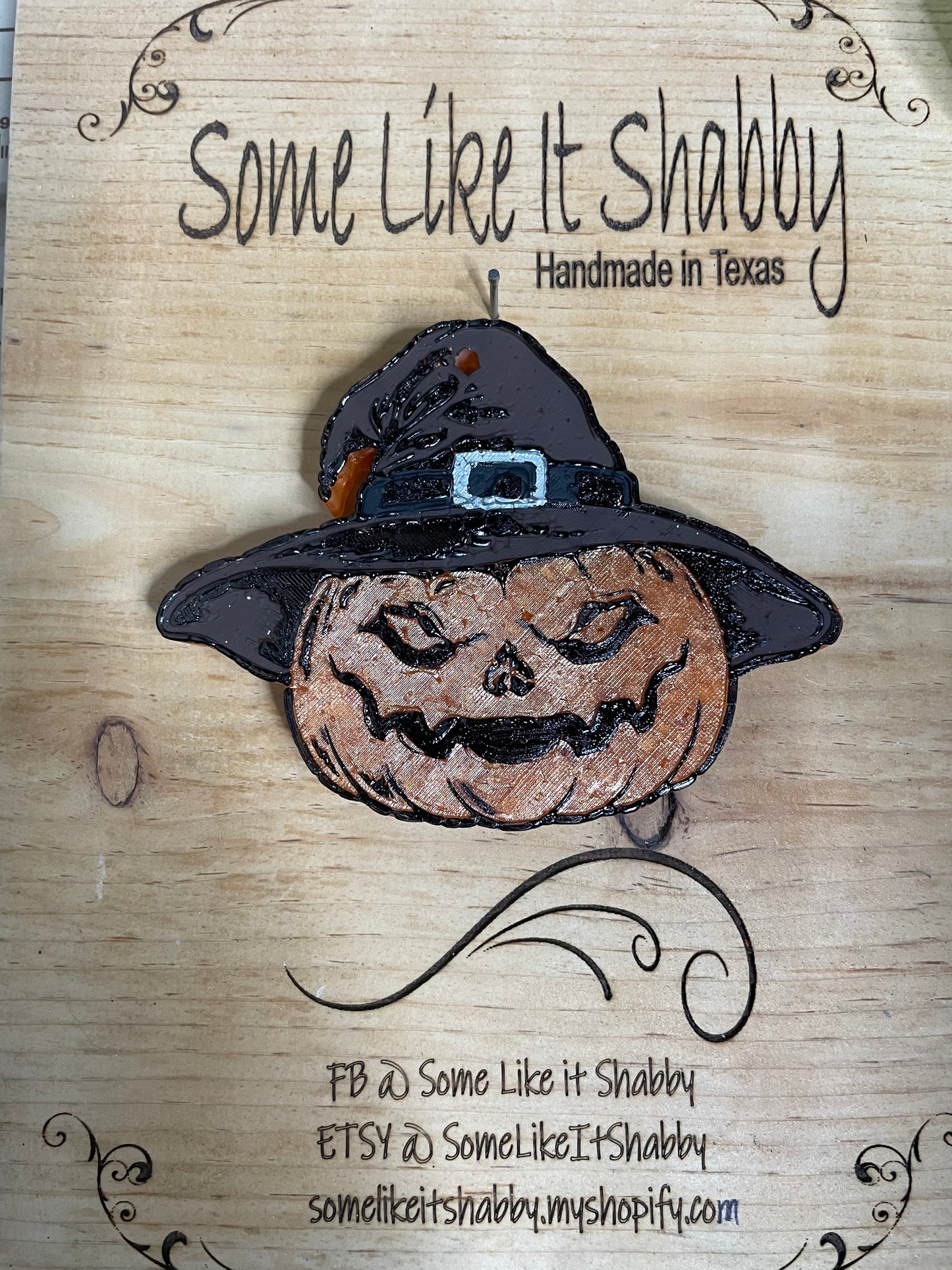 Creepy Pumpkin in Witch Hat Mold for Freshies, Soap, Ice, Resin, etc.