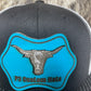 P3 Custom Hats Hair on Hide Longhorn Leather Patch Hat