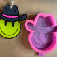 Smiley in Cowboy Hat Mold for Freshies, Soap, Ice, Resin, etc.