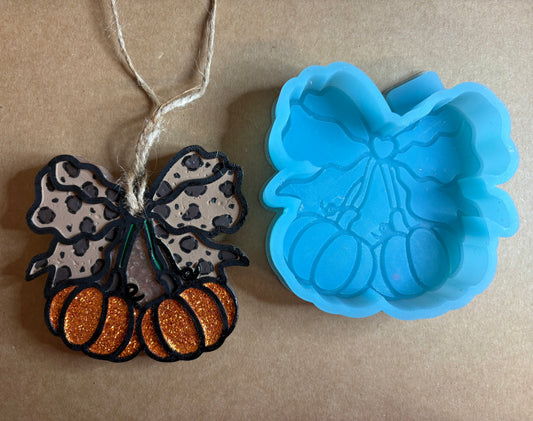 Cherry Pumpkins with Bow Mold for Freshies, Soap, Ice, Resin, etc.