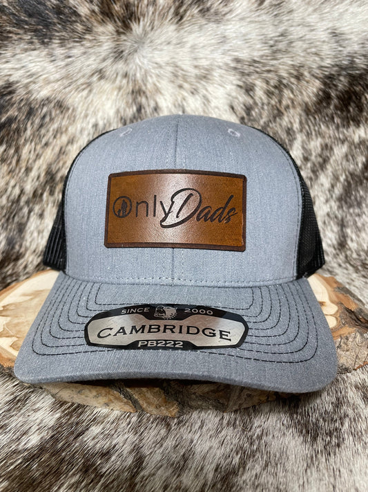 Only Dads Leather Patch Trucker Hat