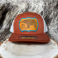 P3 Custom Hats Double Layer Leather Patch Hat with Aztec Bear