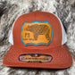 P3 Custom Hats Double Layer Leather Patch Hat with Aztec Bear