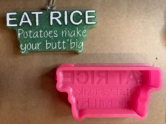 Eat Rice Mold for Freshies, Soap, Ice, Resin, etc.