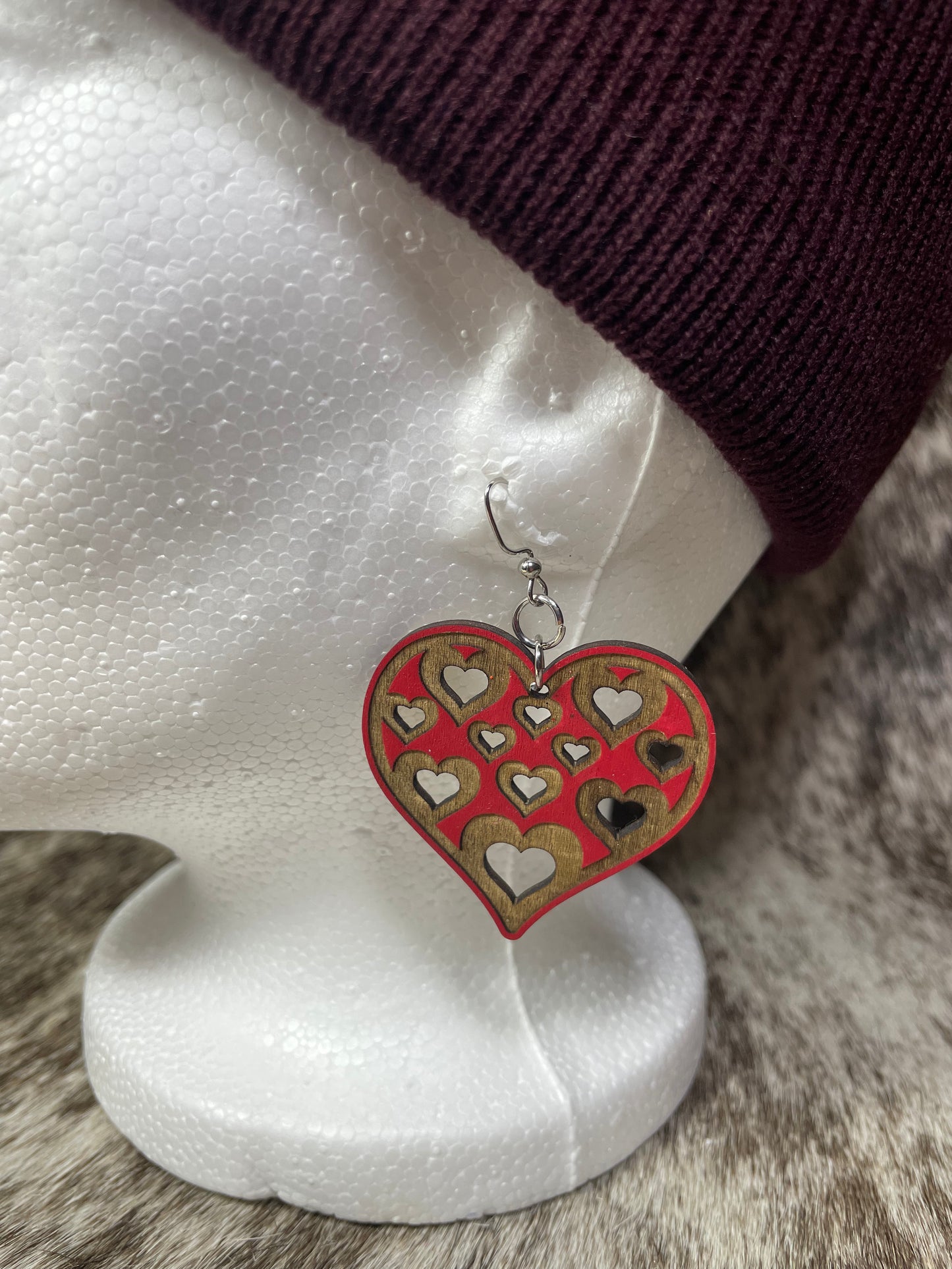 Heart Cut-out Dangle Earrings