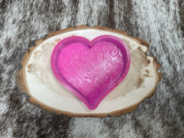 Leather Tooled Heart Mold for Freshies, Soap, Ice, Resin, etc.