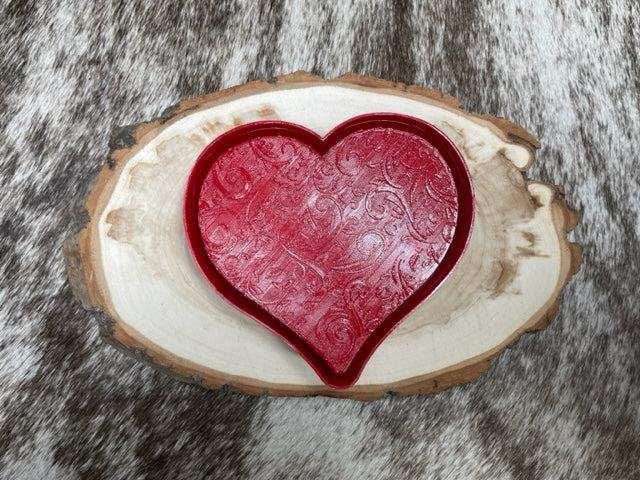 Leather Tooled Heart Mold for Freshies, Soap, Ice, Resin, etc.