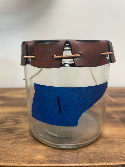 Wholesale Leather Candle Topper for 16 oz jar