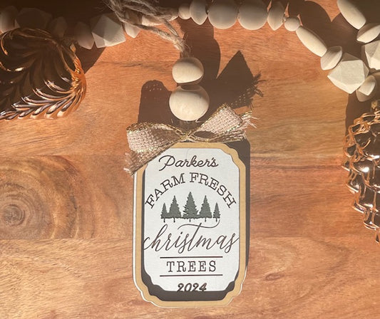 Personalized Farm Fresh Christmas Tree Ornament