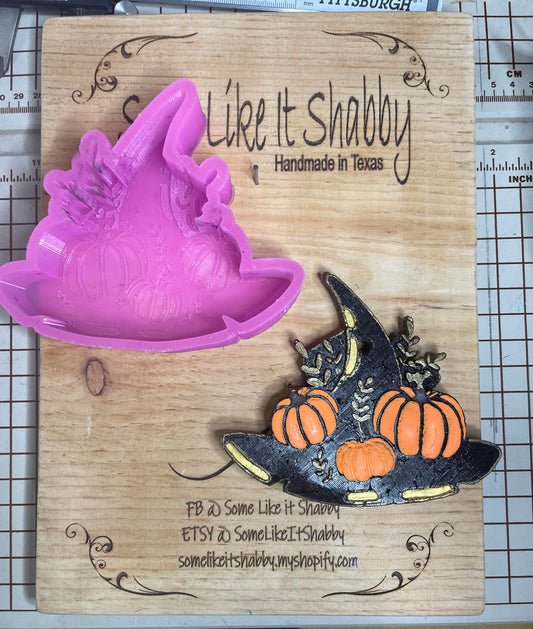 Witch Hat with Pumpkins Mold for Freshies, Soap, Ice, Resin, etc.