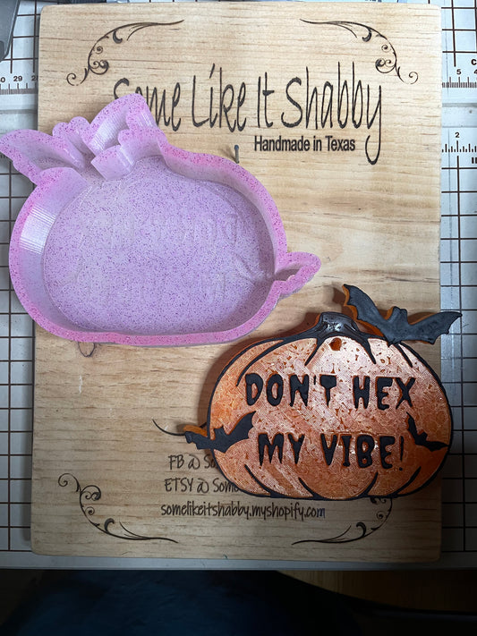 Don't Hex My Vibe Pumpkin Mold for Freshies, Soap, Ice, Resin, etc.