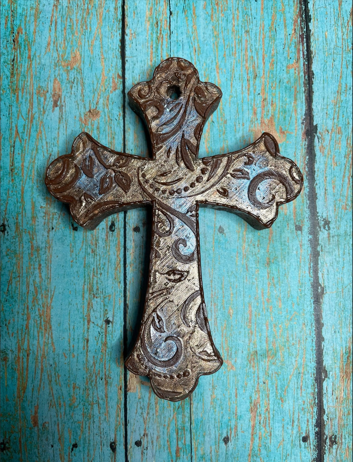 Leather Tooled Cross  Mold for Freshies, Soap, Ice, Resin, etc.