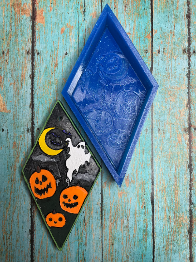 Diamond Halloween Scene Mold for Freshies, Soap, Ice, Resin, etc.