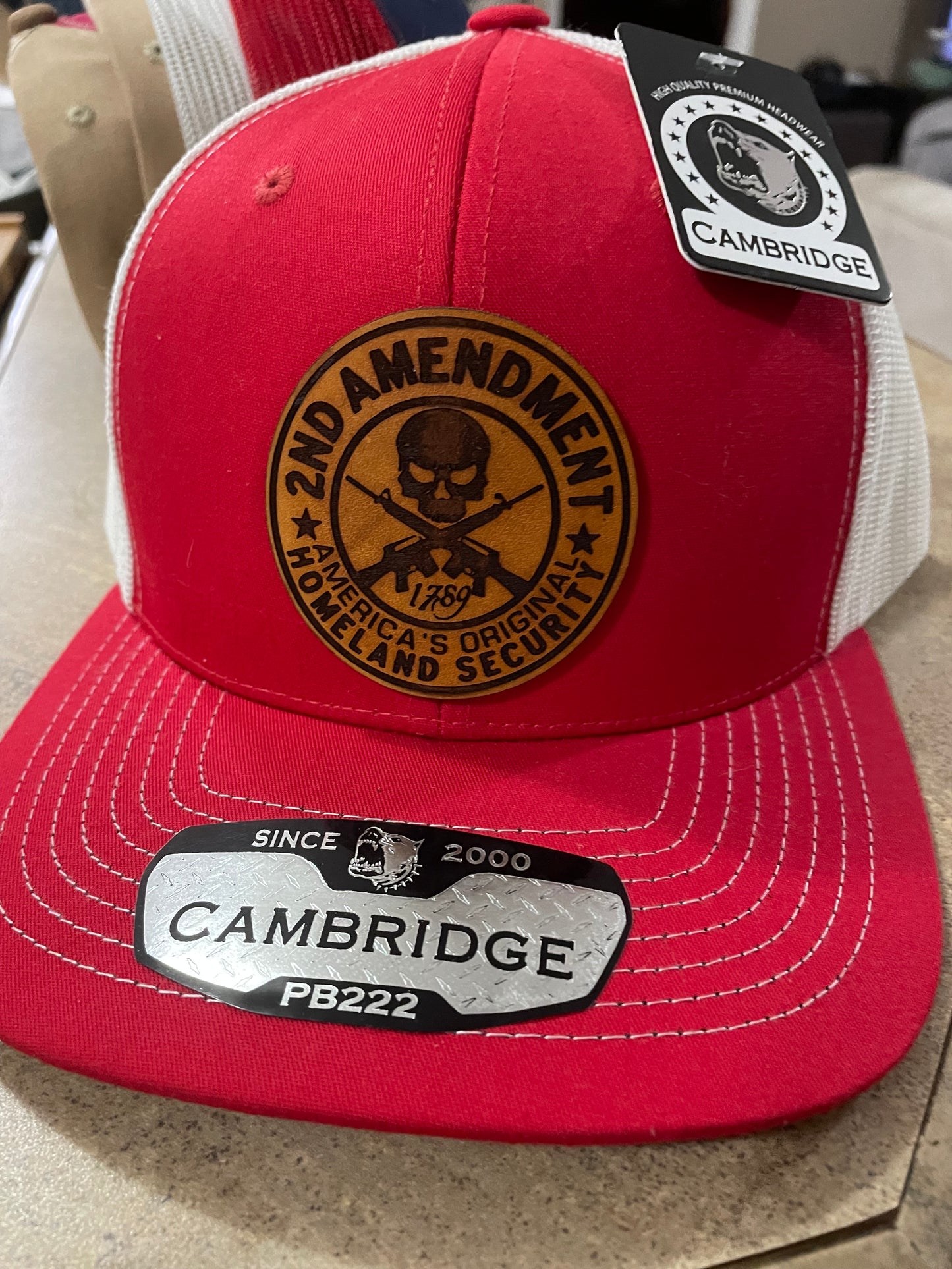 Custom Hat with Leather Patch (Individual Orders)