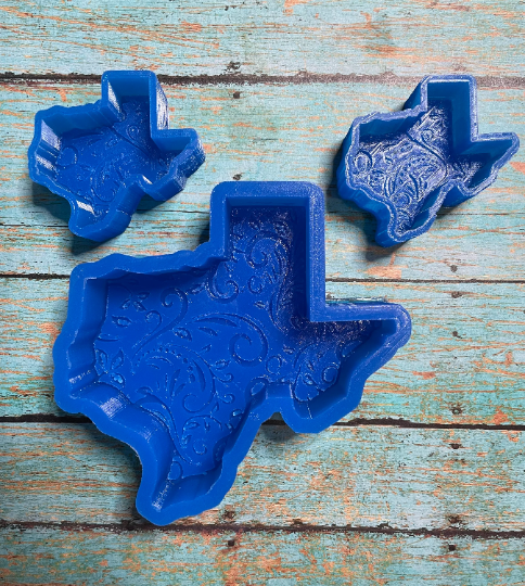 Leather Tooled Texas Mold for Vent Clip Freshies, Soap, Ice, Resin, etc.