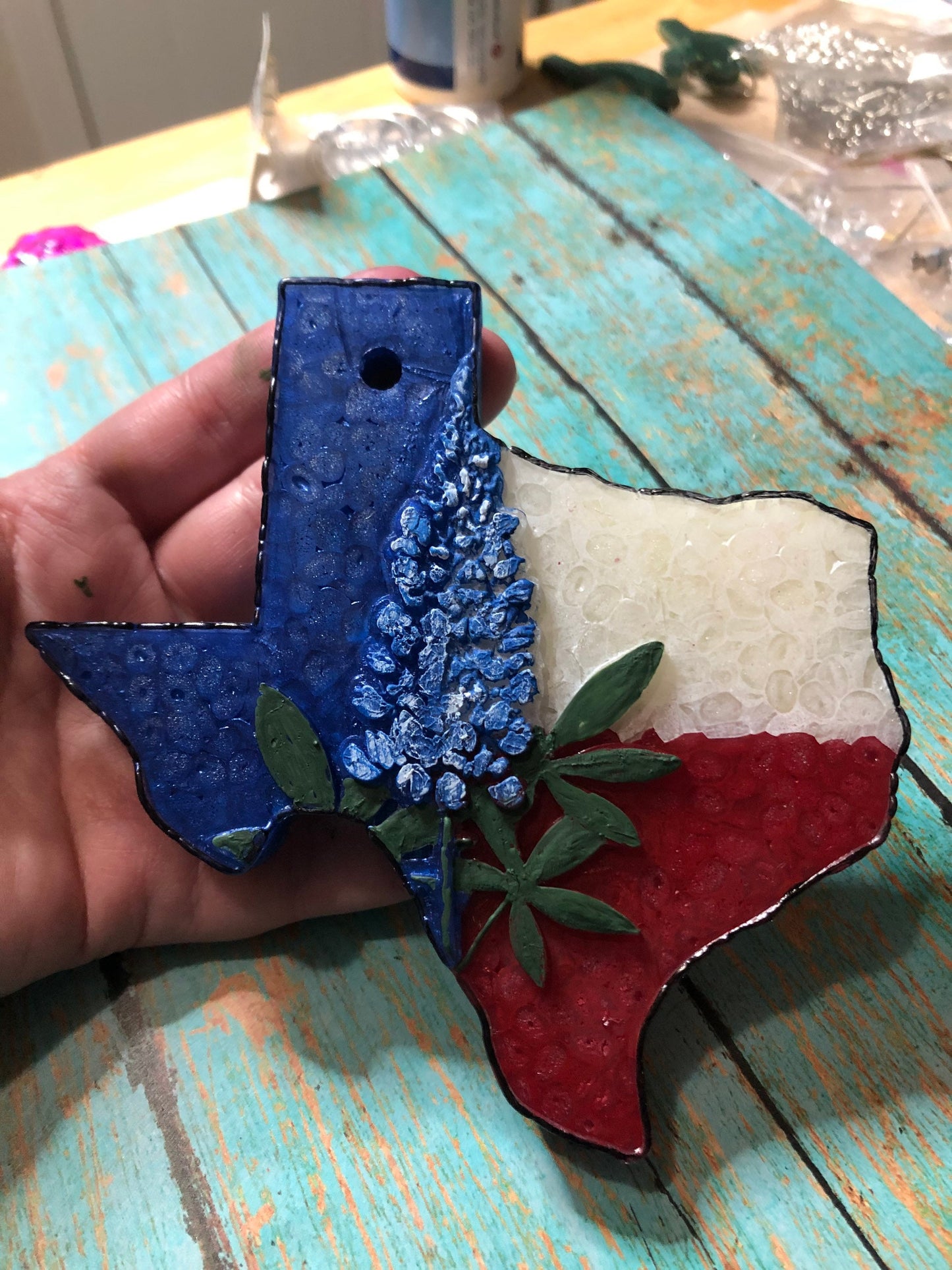 Texas with Bluebonnet Silicone Mold for Freshies, Soap, Ice, Resin, etc.