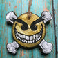 Creepy Smiley Face and Crossbones Silicone Mold for Freshies, Soap, Ice, Resin, etc.