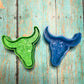 Leather Tooled Bull Skull Mold for Vent Clip Freshies, Soap, Ice, Resin, etc.