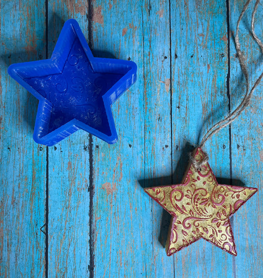 Leather Tooled Star Mold for Freshies, Soap, Ice, Resin, etc.