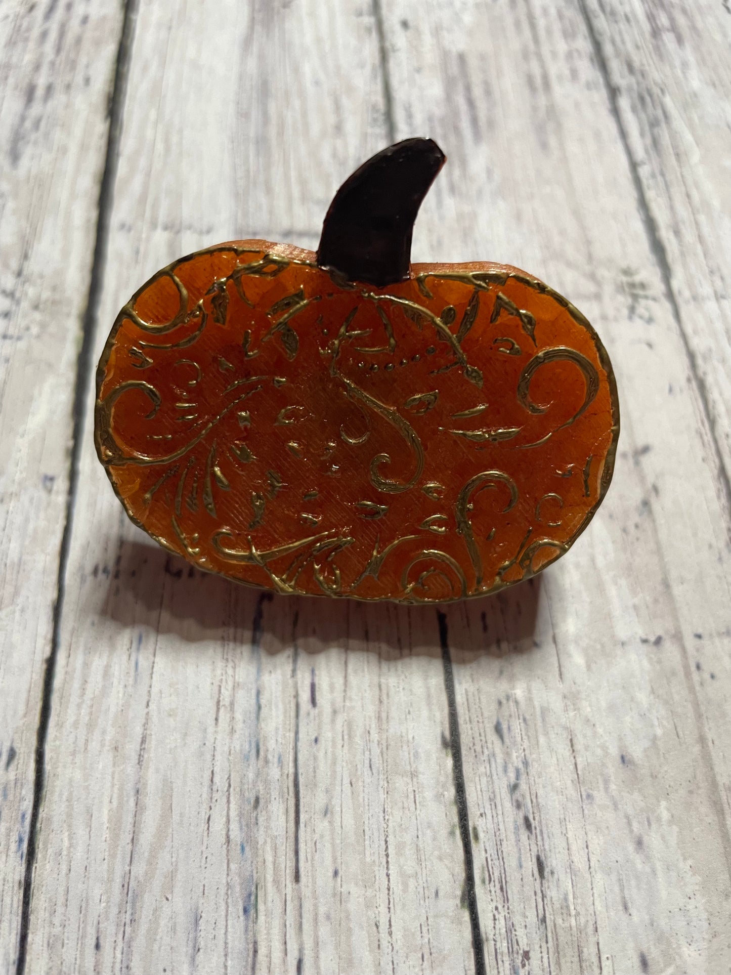 Leather Tooled Pumpkin Mold for Vent Clip Freshies, Soap, Ice, Resin, etc.