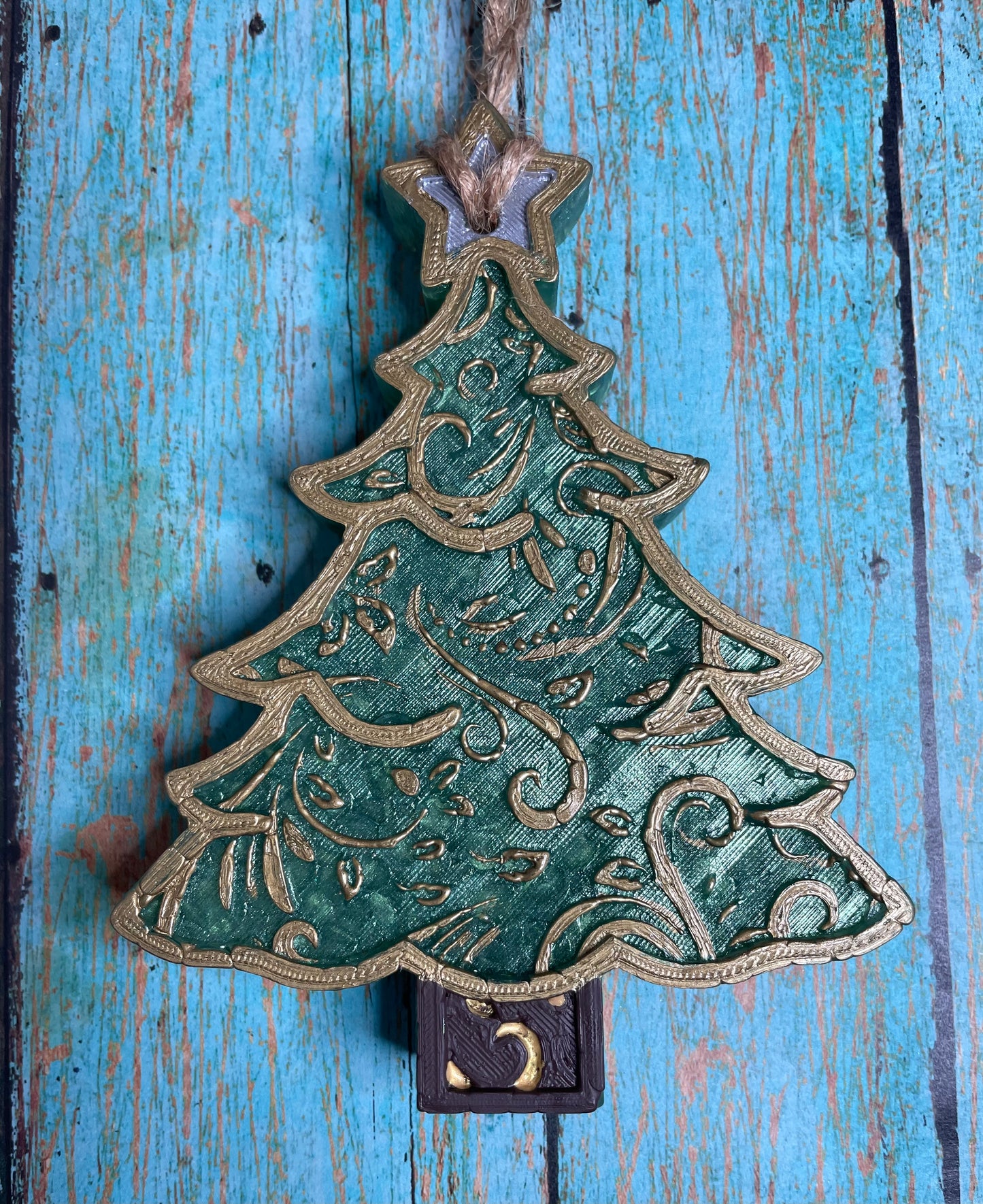 Leather Tooled Christmas Tree with Star Mold for Freshies, Soap, Ice, Resin, etc.