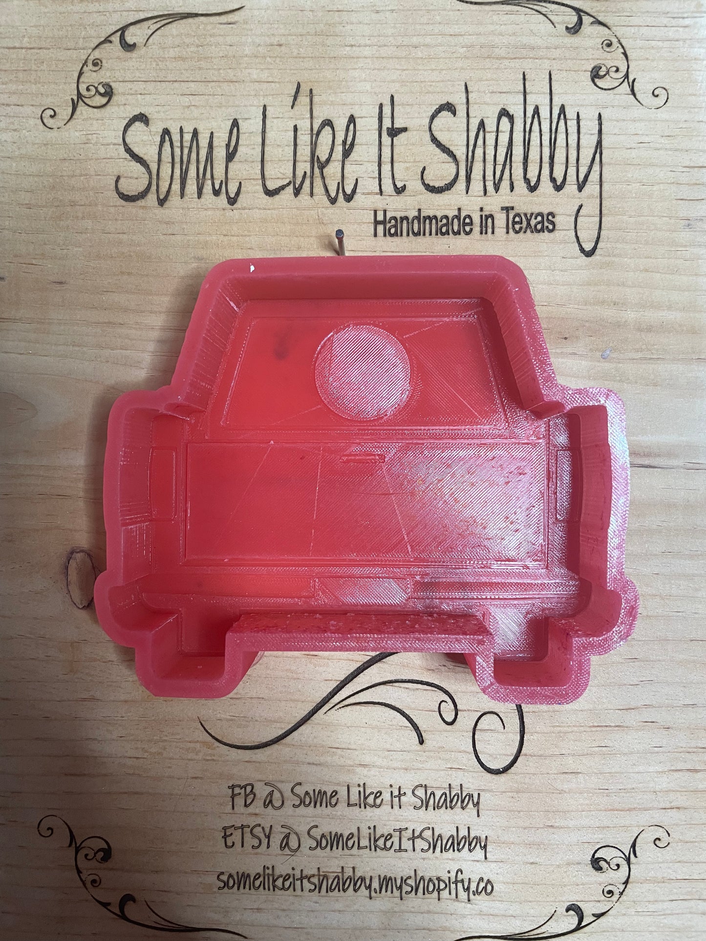 Versatile Vintage Truck Freshie Mold with 3 Spaces for Cardstock.